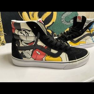 Disney Mickey and friends vans size 9.5 rare